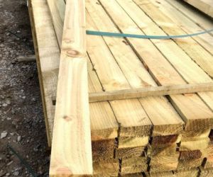 3.6m 38mm x 88mm fence rail treated