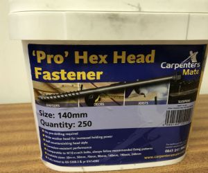 140mm Hex Head Screws (250 per Bucket)